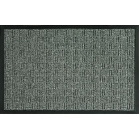 Sports Licensing Solutions Sports Licensing Solutions 24 in. W X 36 in. L Gray Parquet Rubber Door Mat 58777